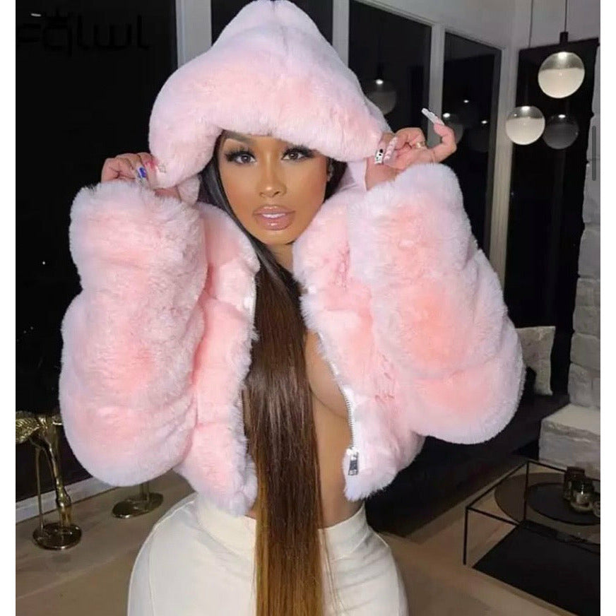 Icy Faux Fur Bomber