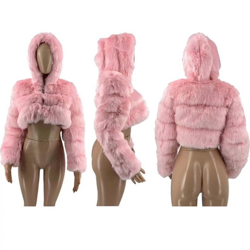 Icy Faux Fur Bomber