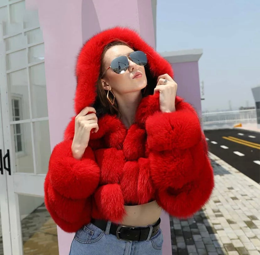 Icy Faux Fur Bomber