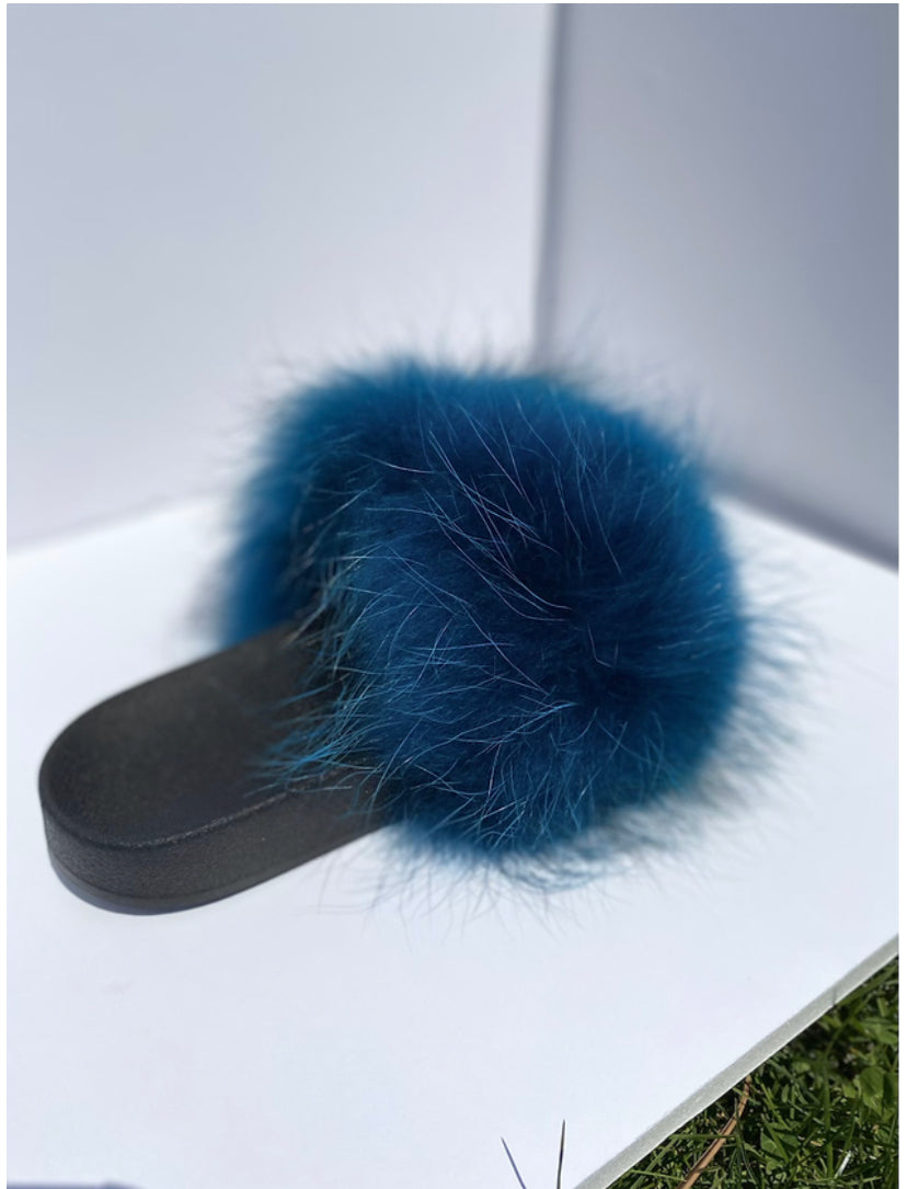 Turquoise raccoon fur