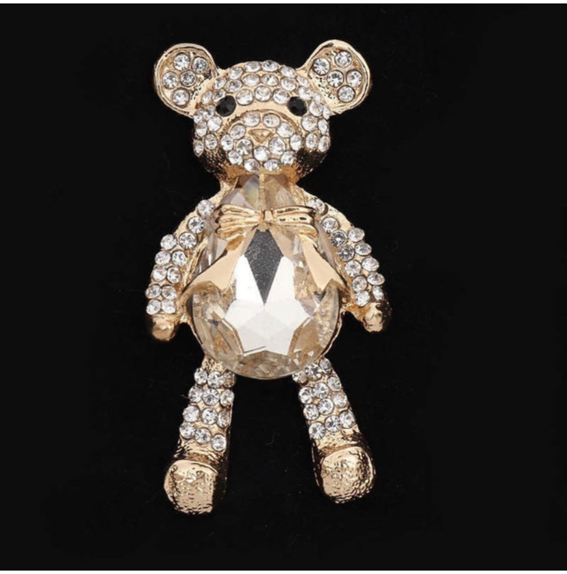 Silver Bougiee Teddy Bear Charm