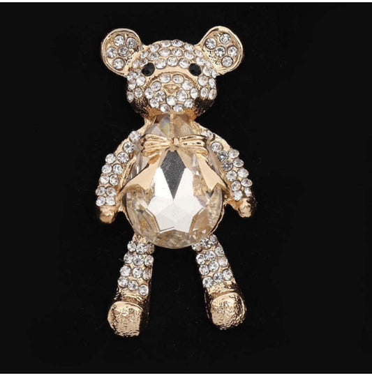 Silver Bougiee Teddy Bear Charm